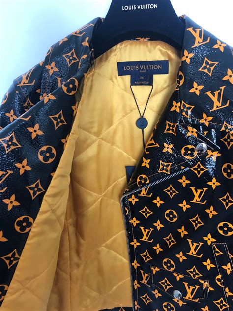 louis vuitton monogram leather jacket.